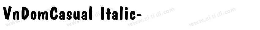 VnDomCasual Italic字体转换